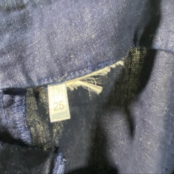 L’Agence Dee High Rise Navy Sailor Linen Trouser Pants 25 - Picture 8 of 12
